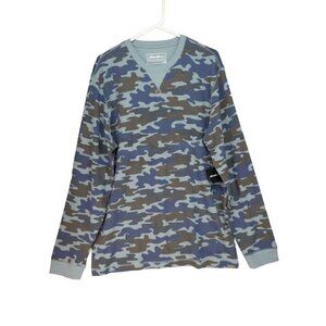Eddie Bauer Long Sleeve Camo‎ Quartz Trail Thermal Shirt Men Tall L Camouflage